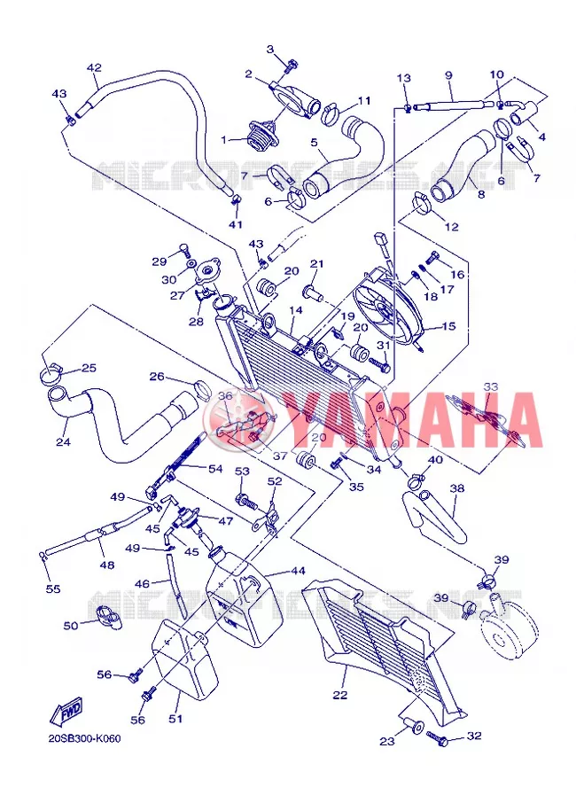 RADIATOR / HOSES Yamaha MOTO 600 2013 XJ6  XJ6N