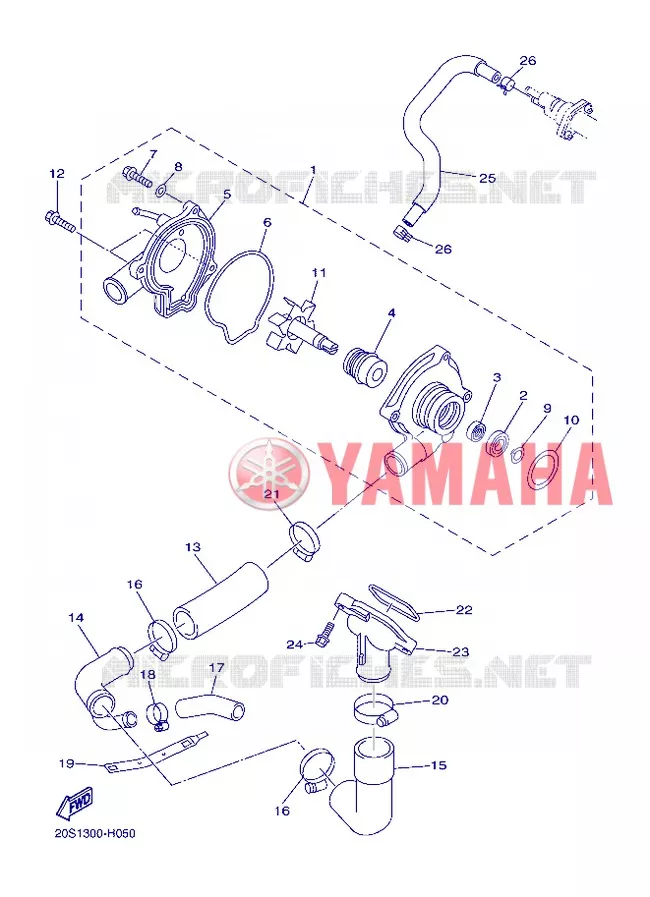 WATERPUMP / HOSES Yamaha MOTO 600 2013 XJ6 ABS  XJ6NA