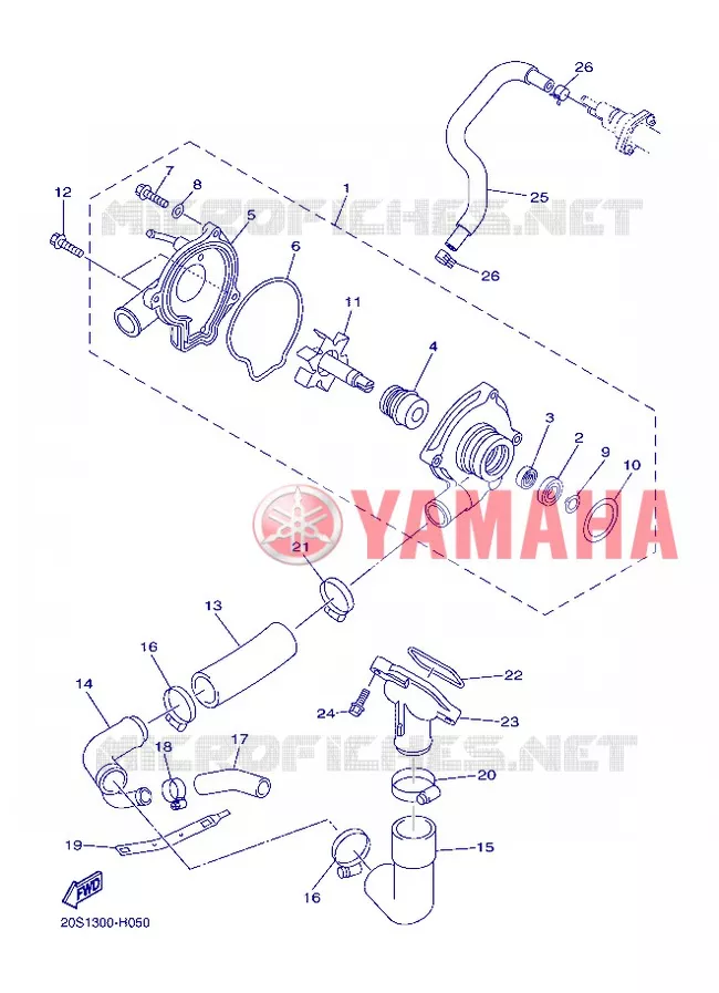 WATERPUMP / HOSES Yamaha MOTO 600 2013 XJ6 ABS  XJ6NA