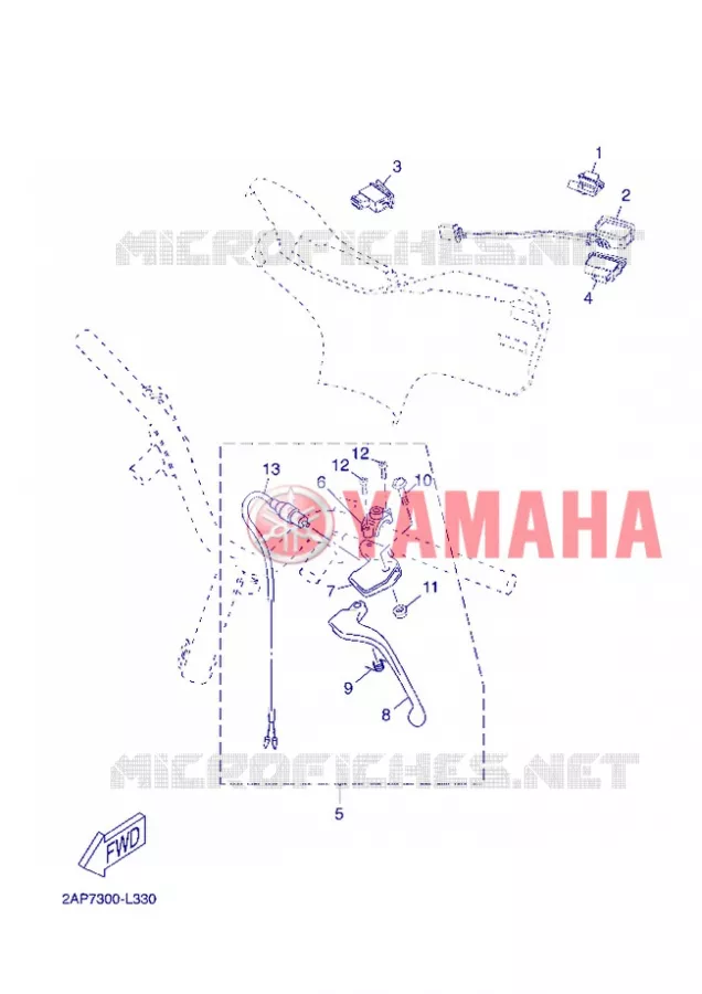 SWITCH / LEVER Yamaha SCOOTER 50 2013 OVETTO 4T  YN50F