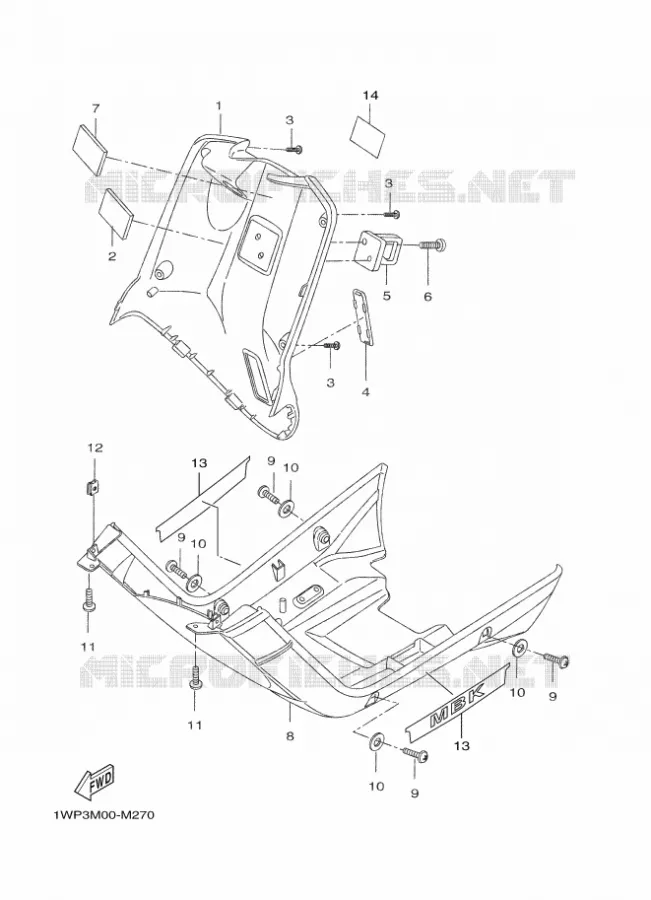 LEG SHIELD Yamaha SCOOTER 50 2013 BOOSTER  CW50LN