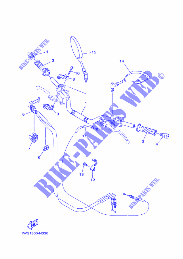 HANDLEBAR & CABLES for Yamaha MT07 2014