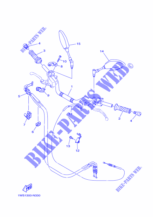 HANDLEBAR & CABLES for Yamaha MT07A 2014