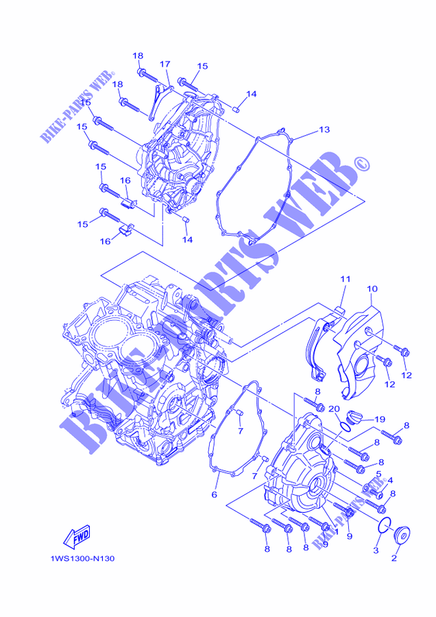 COVER   ENGINE 1 for Yamaha MT07A 2014
