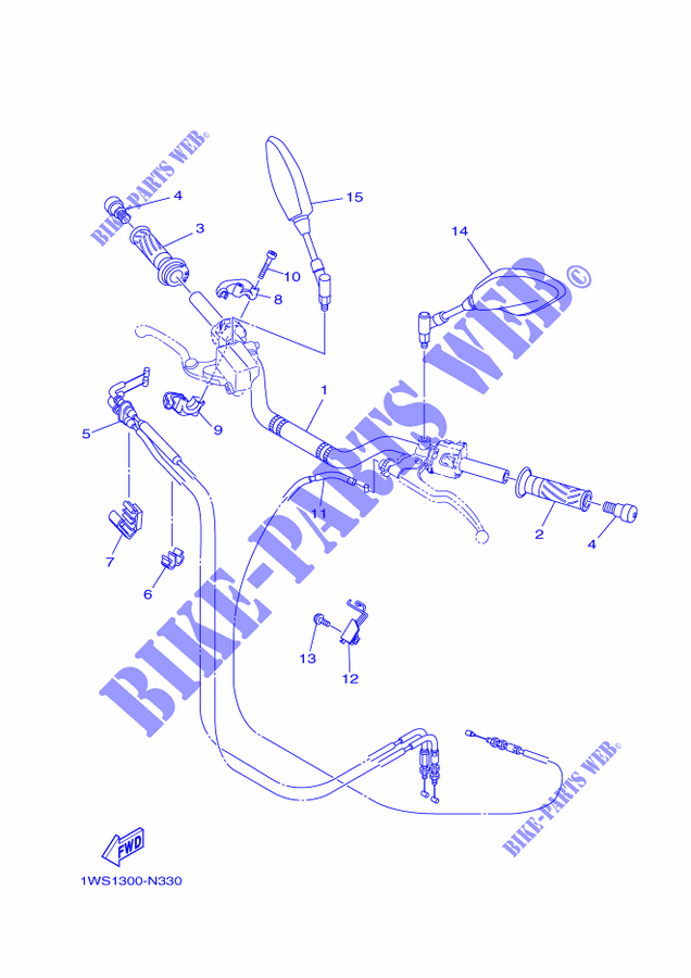 HANDLEBAR & CABLES for Yamaha MT07A 2014