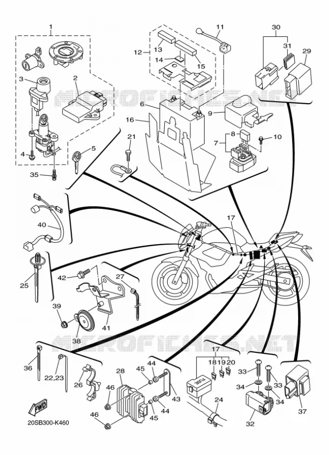 ELECTRICAL 2 Yamaha MOTO 600 2014 XJ6  XJ6N