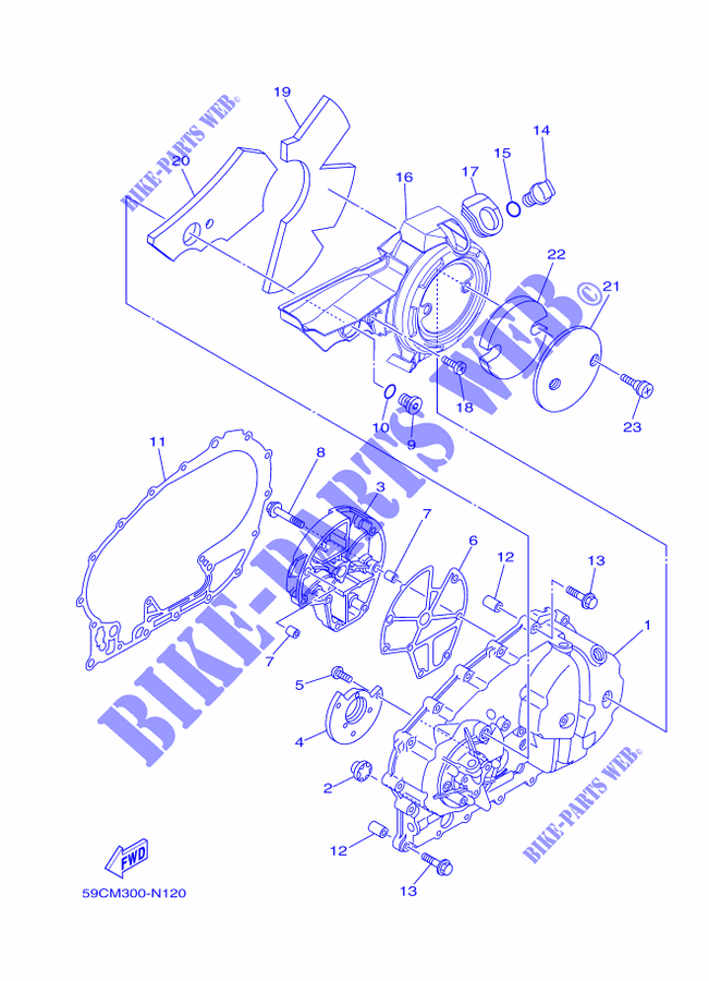 COVER   ENGINE 1 for Yamaha XP500 2014