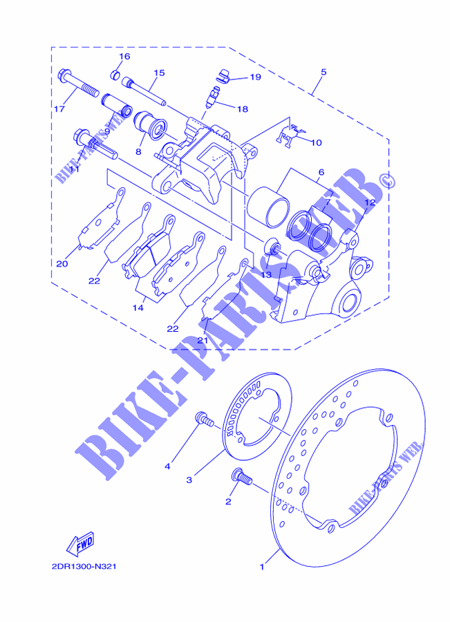 REAR BRAKE CALIPER for Yamaha MT-09 TRACER ABS 2016