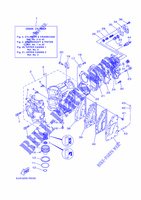 CYLINDER / CRANKCASE for Yamaha E40G Manual Starter, Tiller Handle, Manual Tilt, Pre-Mixing, Shaft 20