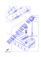 FUEL TANK 1 for Yamaha E40G Manual Starter, Tiller Handle, Manual Tilt, Pre-Mixing, Shaft 20