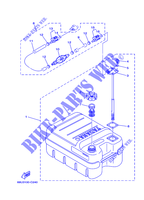 FUEL TANK for Yamaha E40G Manual Starter, Tiller Handle, Manual Tilt, Pre-Mixing, Shaft 20