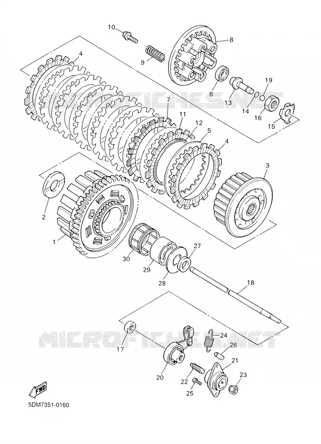 STARTER CLUTCH Yamaha MOTO 600 2001 FAZER  FZS600