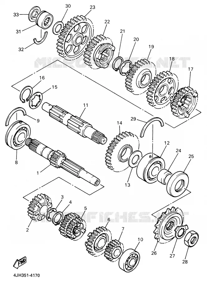 TRANSMISSION Yamaha MOTO 600 2001 FAZER  FZS600