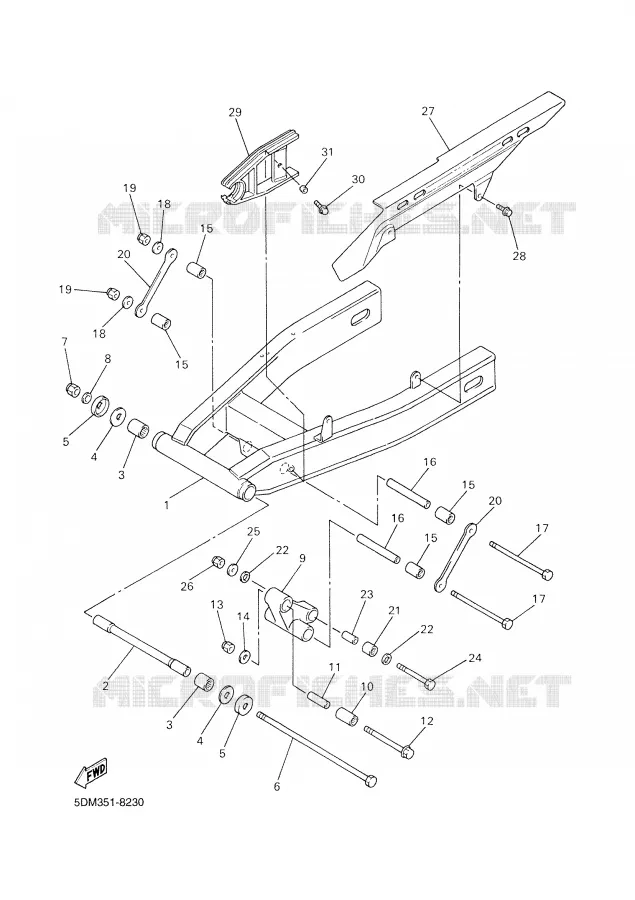 SWINGARM Yamaha MOTO 600 2001 FAZER  FZS600