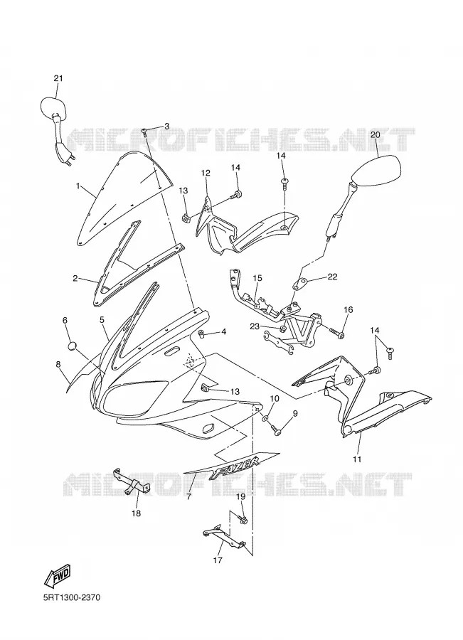 COVER 1 Yamaha MOTO 600 2003 FAZER  FZS600