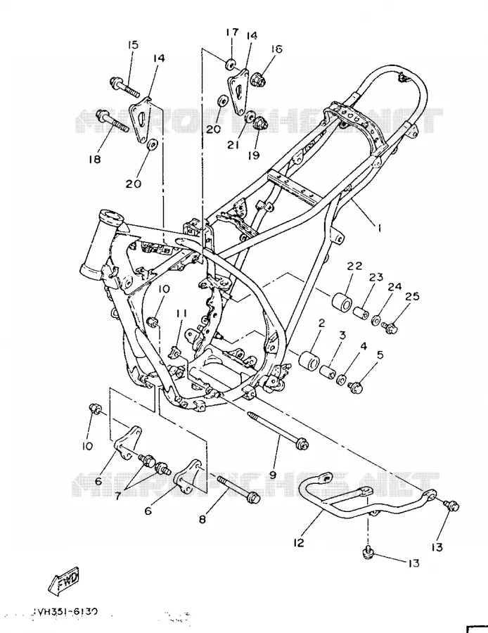 FRAME Yamaha MOTO 200 1986 IT  IT200