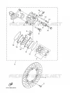 REAR BRAKE CALIPER for Yamaha MT01 2006