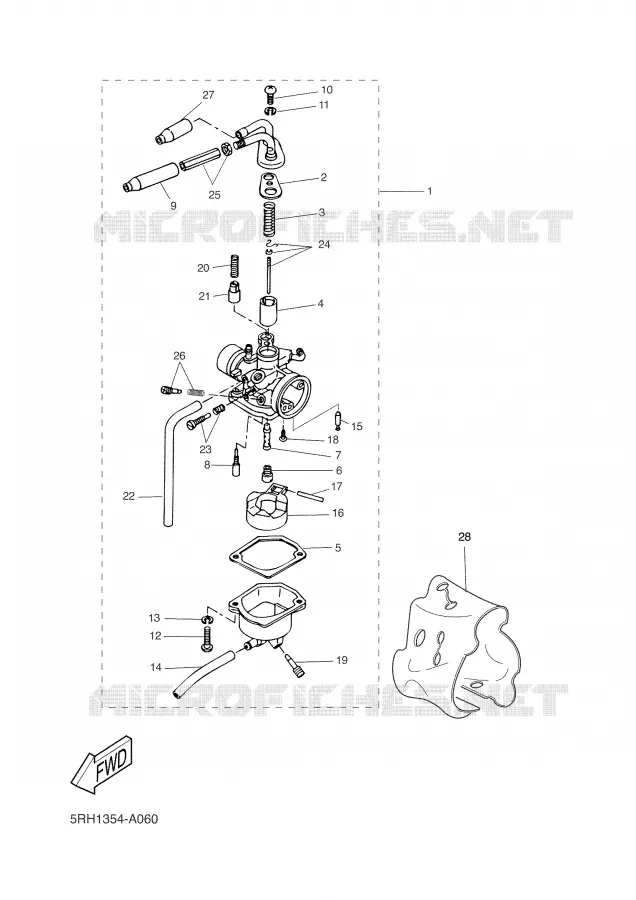 CARBURETOR Yamaha SCOOTER 50 2001 BOOSTER  CW50 SP