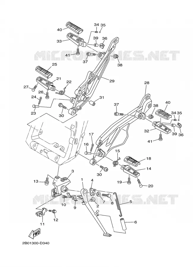 STAND / FOOTREST Yamaha MOTO 900 2006 TDM ABS  TDM900A