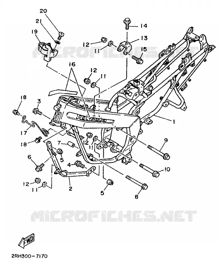FRAME Yamaha MOTO 125 1987 TZR  TZR125