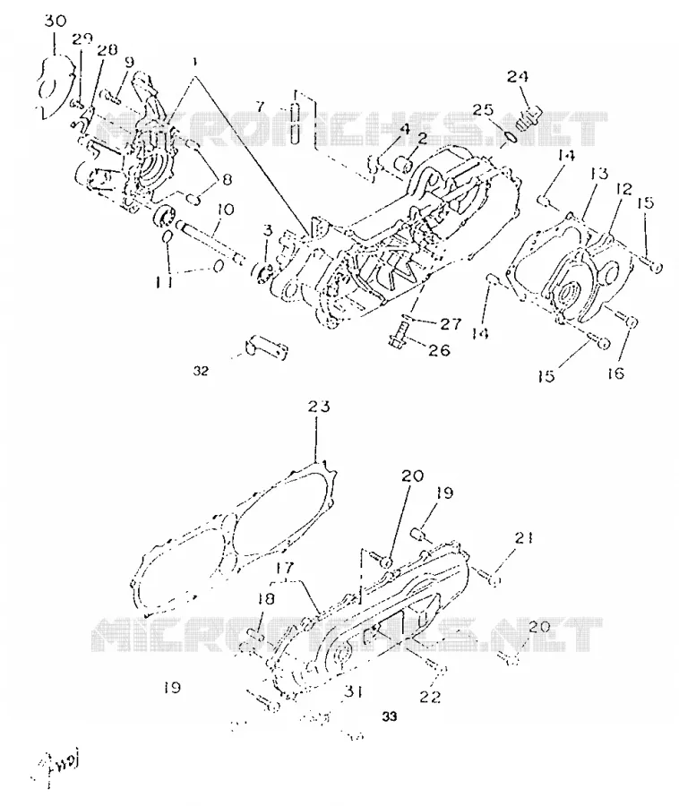CRANKCASE Yamaha SCOOTER 50 1995 BOOSTER  CW50RS