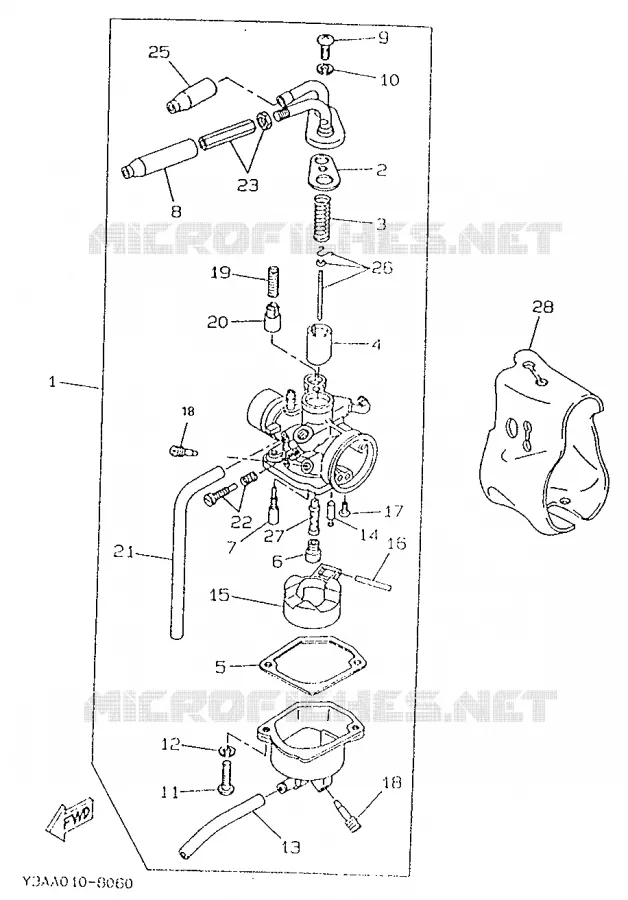 CARBURETOR Yamaha SCOOTER 50 1995 BOOSTER  CW50RS