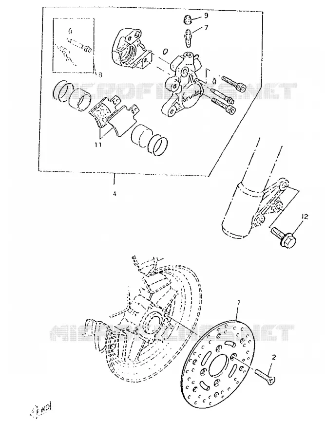 FRONT BRAKE CALIPER Yamaha SCOOTER 50 1996 BOOSTER  CW50RS