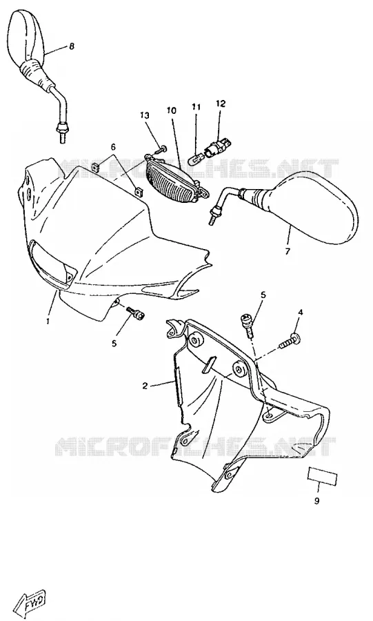 COVER Yamaha SCOOTER 50 1996 BOOSTER  CW50RS