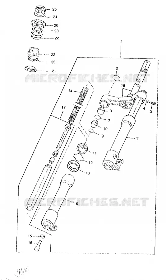 FRONT FORK Yamaha SCOOTER 50 1996 BOOSTER  CW50RS