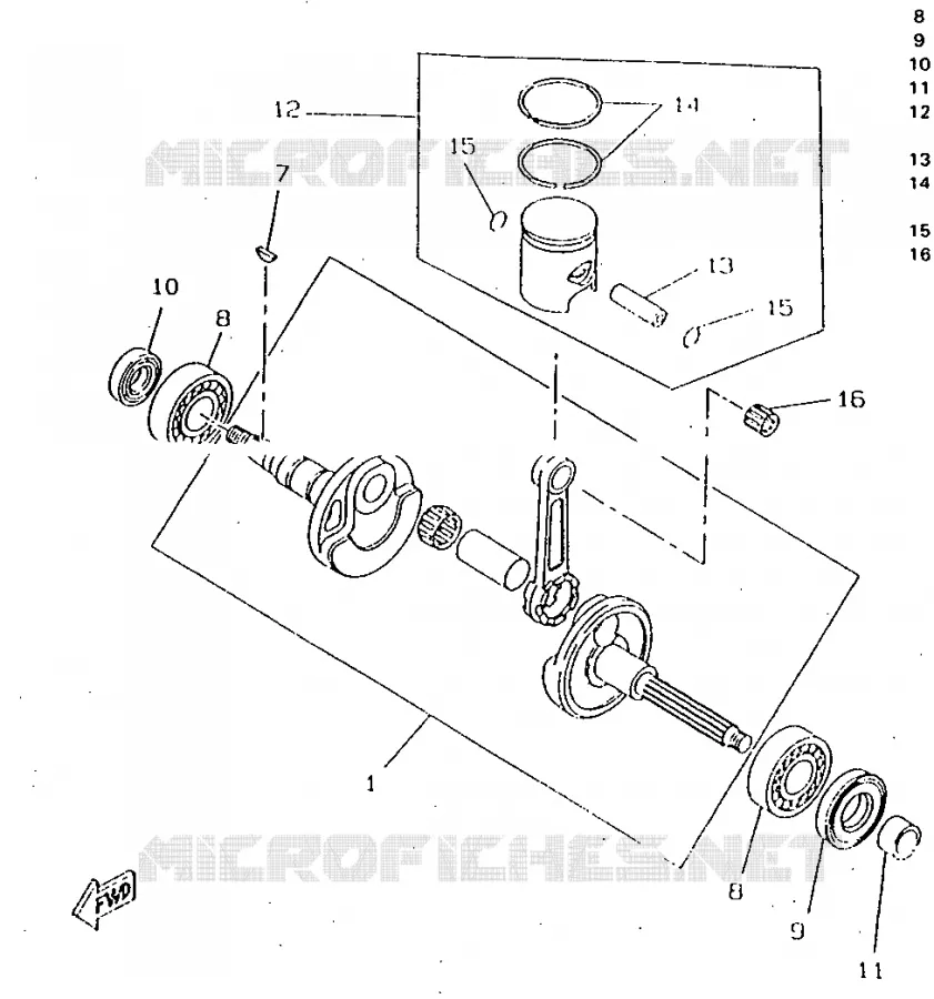 CRANKSHAFT / PISTON Yamaha SCOOTER 50 1997 BOOSTER  CW50RS