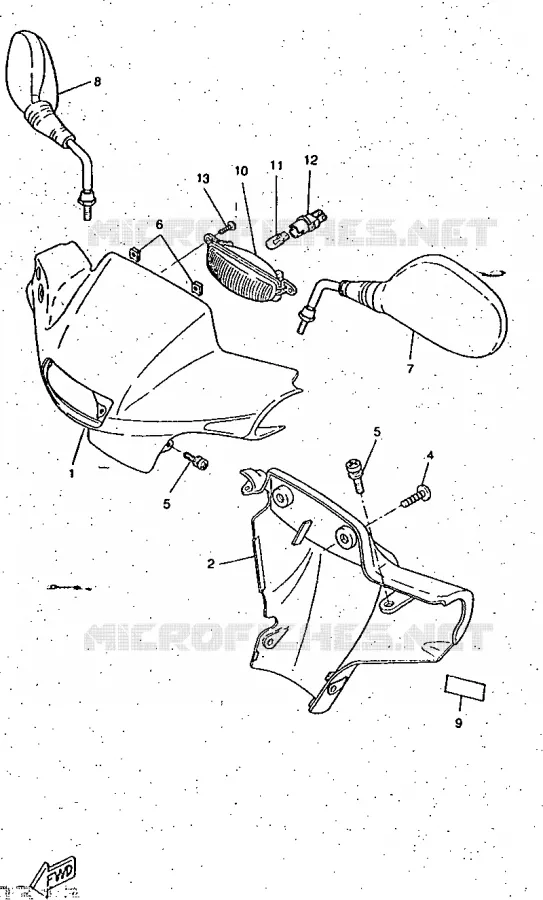 COVER 1 Yamaha SCOOTER 50 1997 BOOSTER  CW50RS