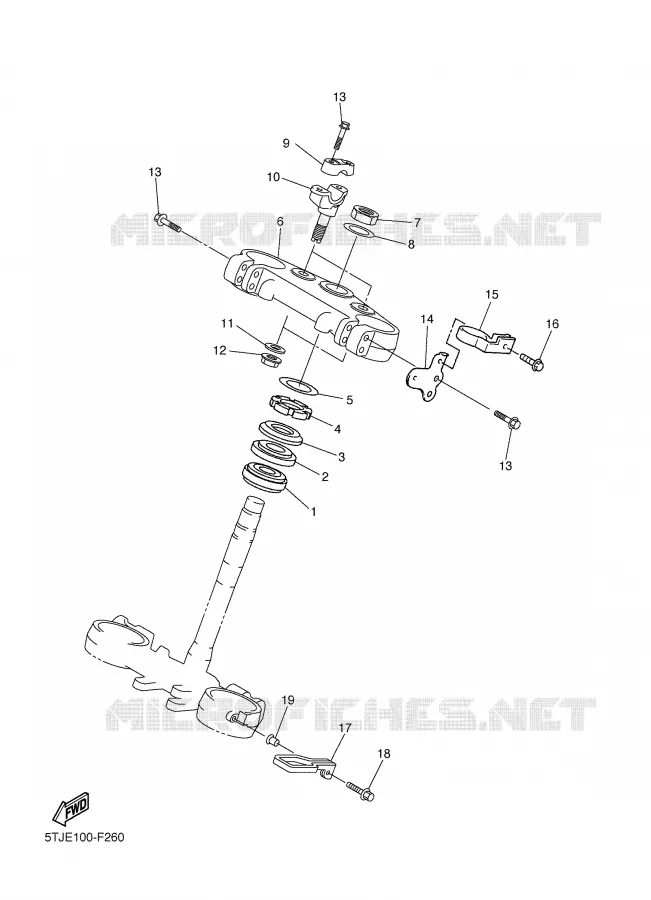 STEERING Yamaha MOTO 450 2007 WRF  WR450FW