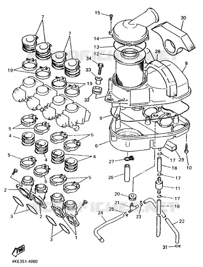 INTAKE Yamaha MOTO 600 1994 XJN  XJ600N