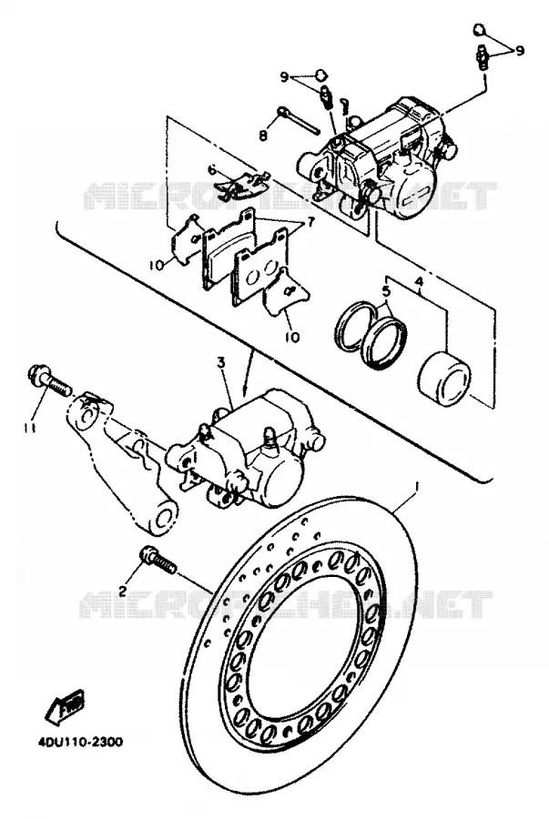 REAR BRAKE CALIPER Yamaha MOTO 600 1994 XJN  XJ600N