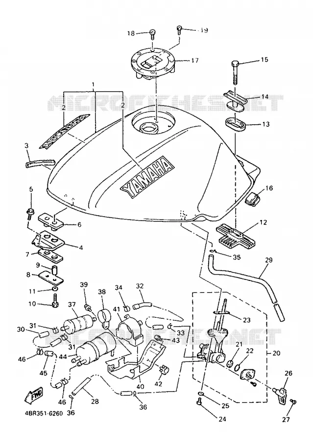 FUEL TANK Yamaha MOTO 600 1996 XJN  XJ600N