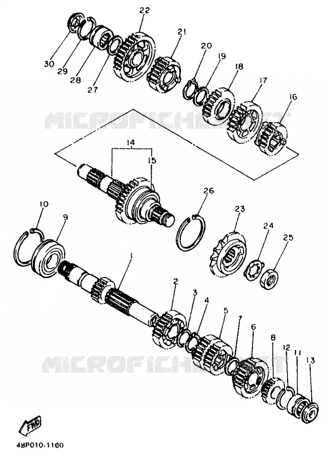 TRANSMISSION Yamaha MOTO 600 1997 XJN  XJ600N