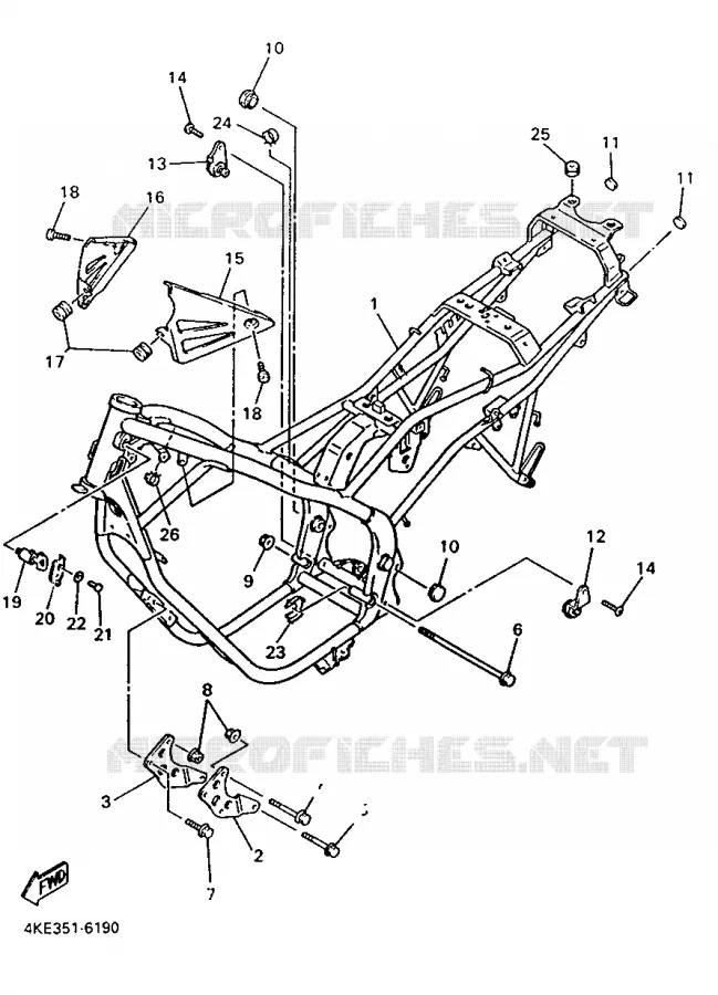 FRAME Yamaha MOTO 600 1997 XJN  XJ600N
