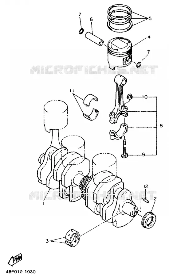 CRANKSHAFT / PISTON Yamaha MOTO 600 1997 XJN  XJ600N