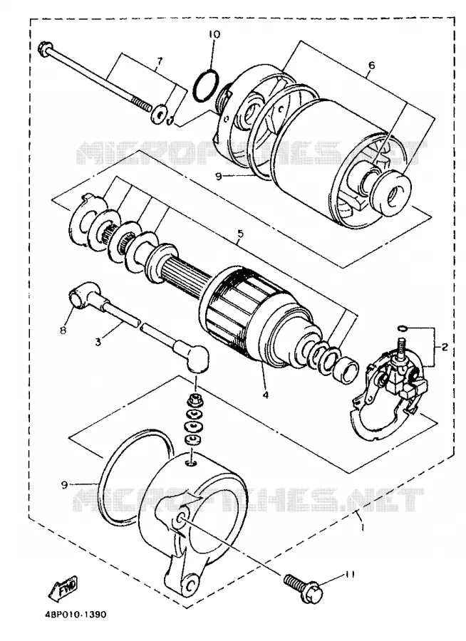STARTER MOTOR Yamaha MOTO 600 1997 XJN  XJ600N