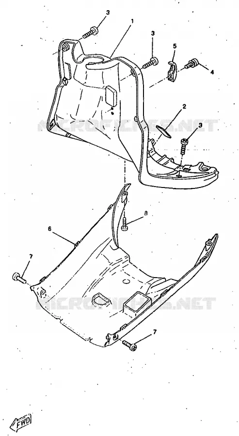 LEG SHIELD Yamaha SCOOTER 50 1997 BOOSTER  CW50RS