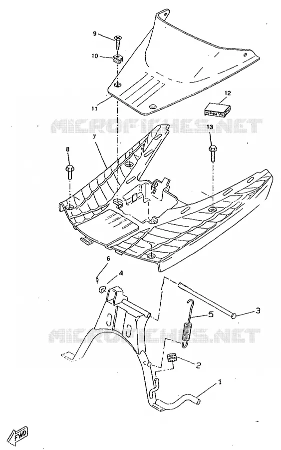 STAND / FOOTREST Yamaha SCOOTER 50 1998 BOOSTER  CW50RS