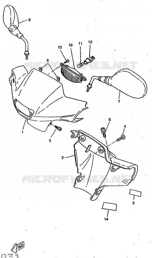 COVER 1 Yamaha SCOOTER 50 1998 BOOSTER  CW50RS