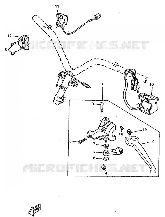 SWITCH / LEVER Yamaha SCOOTER 50 1998 BOOSTER  CW50RS
