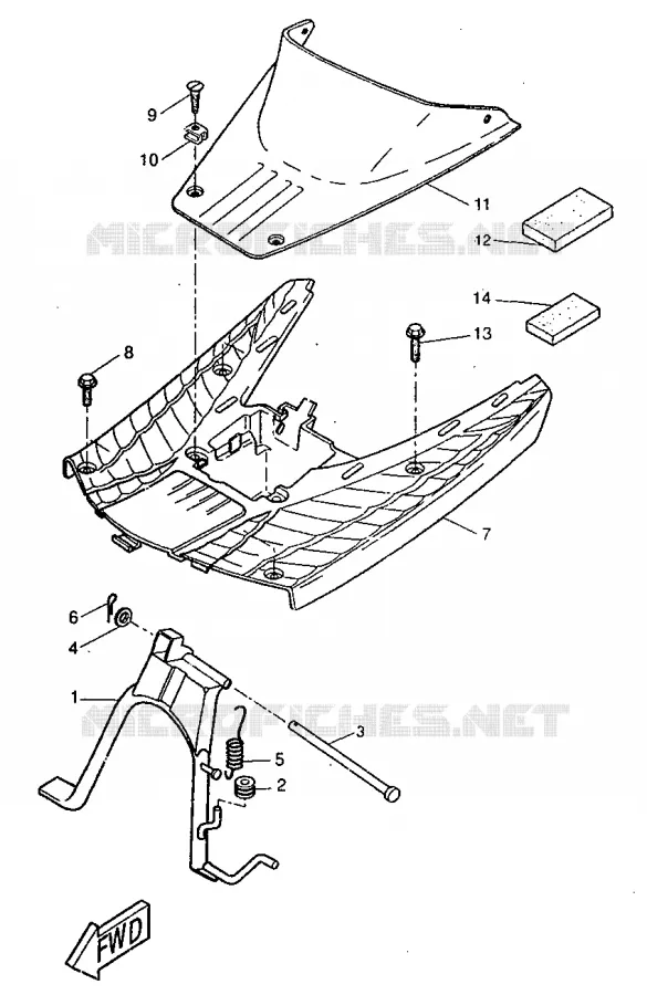 STAND / FOOTREST Yamaha SCOOTER 50 1998 BOOSTER  CW50RS