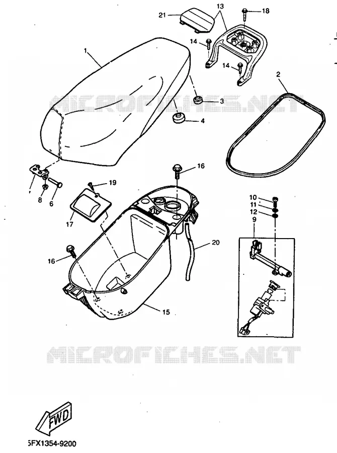 SEAT / CARRIER Yamaha SCOOTER 50 1999 NEXT GENERATION  CW50RS