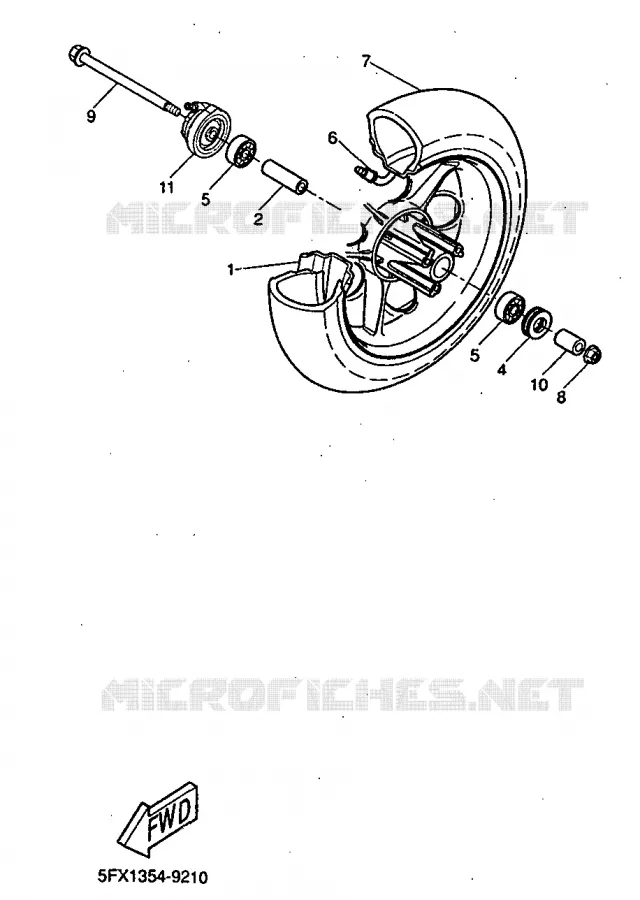 FRONT WHEEL Yamaha SCOOTER 50 1999 NEXT GENERATION  CW50RS