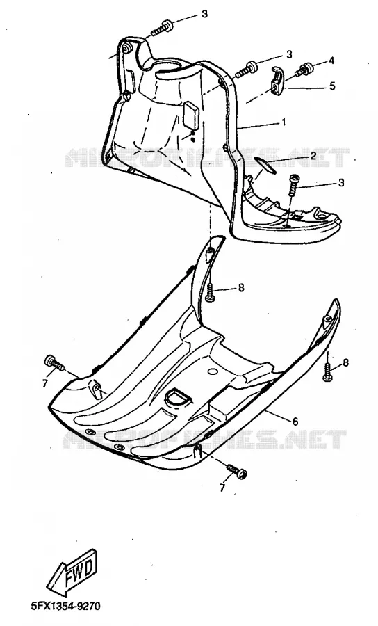 LEG SHIELD Yamaha SCOOTER 50 1999 NEXT GENERATION  CW50RS