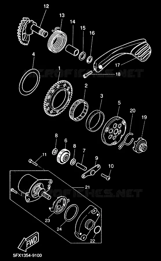 STARTER MOTOR Yamaha SCOOTER 50 2000 NEXT GENERATION  CW50RS