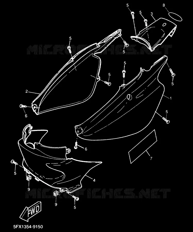 SIDE COVER Yamaha SCOOTER 50 2000 NEXT GENERATION  CW50RS