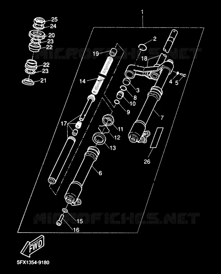 FRONT FORK Yamaha SCOOTER 50 2000 NEXT GENERATION  CW50RS